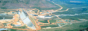 View looking down on Berg Water Project, Western Cape